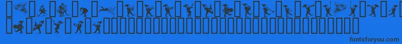 fuente Gnomes ffy – Fuentes Negras Sobre Fondo Azul