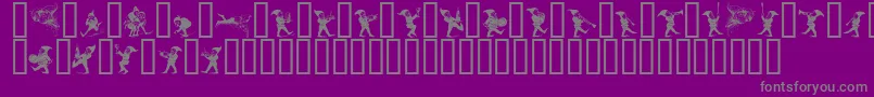 Gnomes ffy Font – Gray Fonts on Purple Background