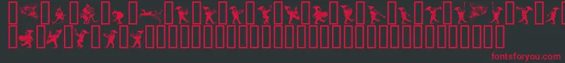 Gnomes ffy Font – Red Fonts on Black Background