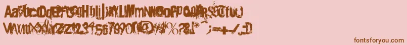 Angsterdamn Font – Brown Fonts on Pink Background