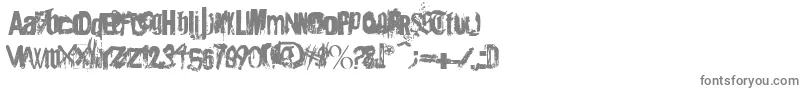 Angsterdamn-Schriftart – Graue Schriften auf weißem Hintergrund