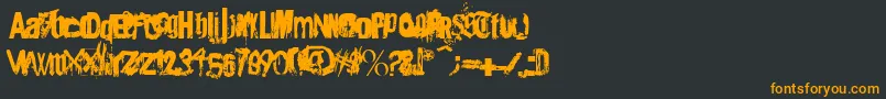 Шрифт Angsterdamn – оранжевые шрифты на чёрном фоне