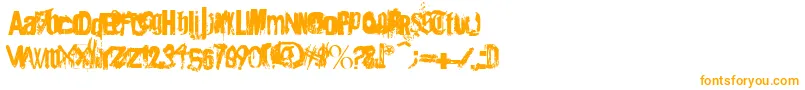 Angsterdamn-fontti – oranssit fontit valkoisella taustalla