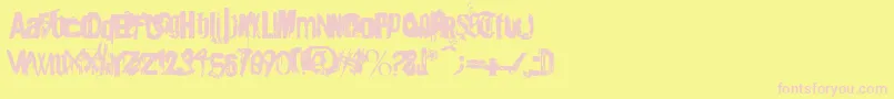 Angsterdamn Font – Pink Fonts on Yellow Background