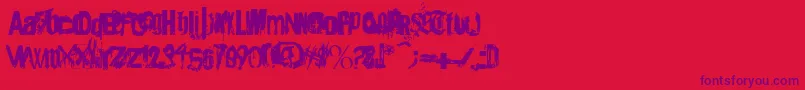 Angsterdamn Font – Purple Fonts on Red Background