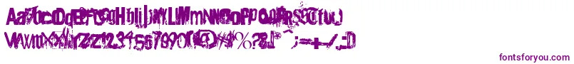 Angsterdamn Font – Purple Fonts on White Background