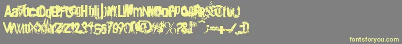 Шрифт Angsterdamn – жёлтые шрифты на сером фоне