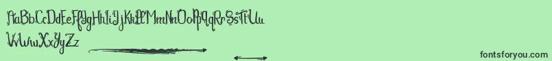 Tequilasunset Font – Black Fonts on Green Background