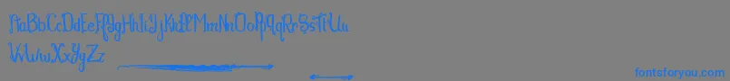 Tequilasunset-Schriftart – Blaue Schriften auf grauem Hintergrund