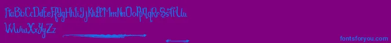 Tequilasunset Font – Blue Fonts on Purple Background