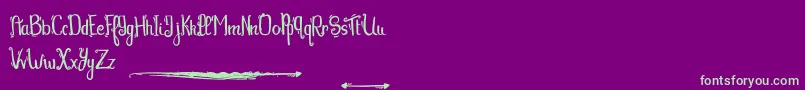 Tequilasunset-Schriftart – Grüne Schriften auf violettem Hintergrund