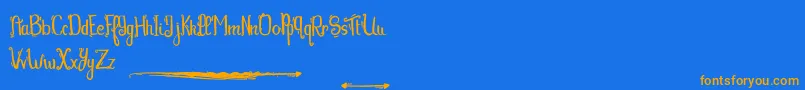 Tequilasunset Font – Orange Fonts on Blue Background