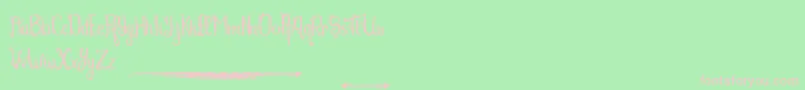 Tequilasunset Font – Pink Fonts on Green Background