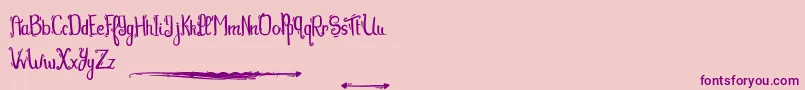 Tequilasunset-Schriftart – Violette Schriften auf rosa Hintergrund