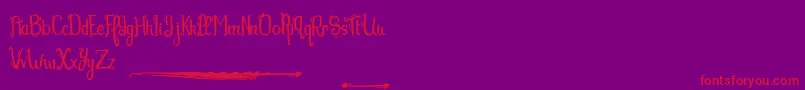 Tequilasunset-Schriftart – Rote Schriften auf violettem Hintergrund