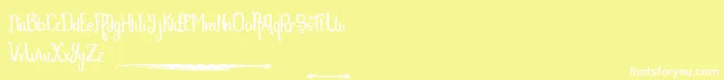 Tequilasunset Font – White Fonts on Yellow Background