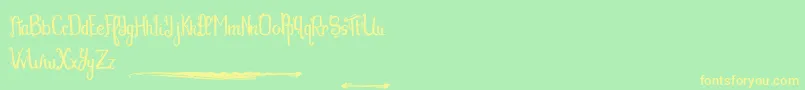 Tequilasunset Font – Yellow Fonts on Green Background