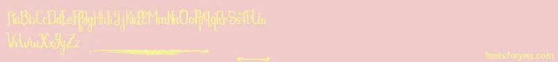 Tequilasunset Font – Yellow Fonts on Pink Background