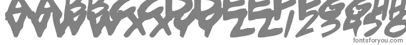 Adambital-fontti – harmaat kirjasimet valkoisella taustalla