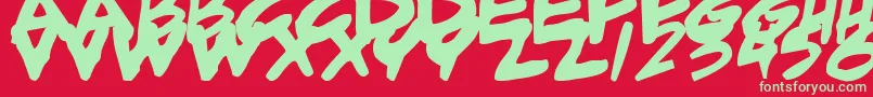 Шрифт Adambital – зелёные шрифты на красном фоне