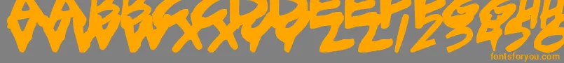 Adambital-Schriftart – Orangefarbene Schriften auf grauem Hintergrund