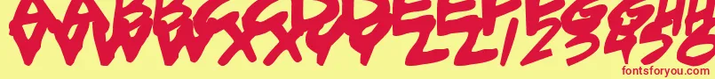 Adambital Font – Red Fonts on Yellow Background