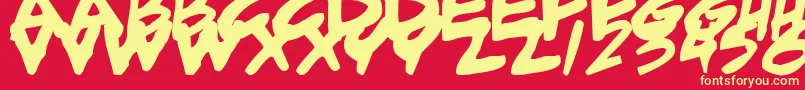 Adambital Font – Yellow Fonts on Red Background
