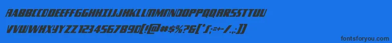 Typhooncondital Font – Black Fonts on Blue Background