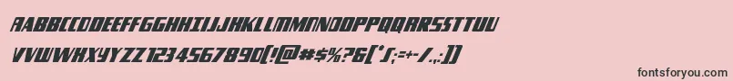 フォントTyphooncondital – ピンクの背景に黒い文字