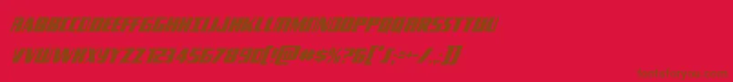 Typhooncondital Font – Brown Fonts on Red Background