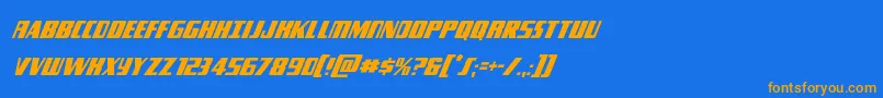 Fonte Typhooncondital – fontes laranjas em um fundo azul
