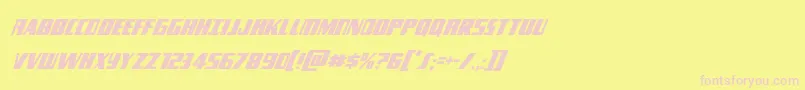 Typhooncondital Font – Pink Fonts on Yellow Background