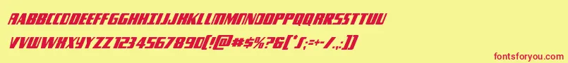 Typhooncondital Font – Red Fonts on Yellow Background