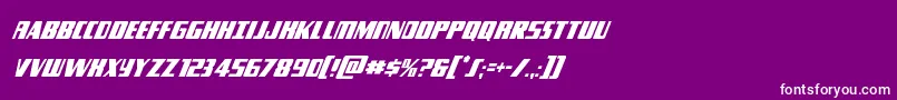 フォントTyphooncondital – 紫の背景に白い文字