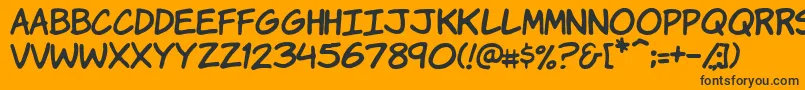 Vtckomixationhand Font – Black Fonts on Orange Background