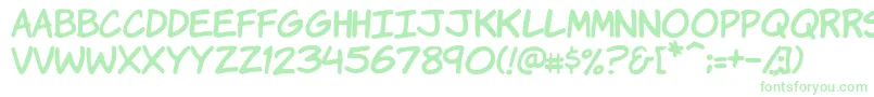 Vtckomixationhand Font – Green Fonts on White Background