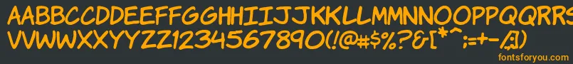 Vtckomixationhand Font – Orange Fonts on Black Background