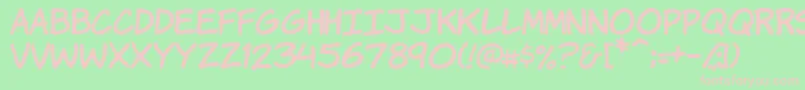 Vtckomixationhand Font – Pink Fonts on Green Background