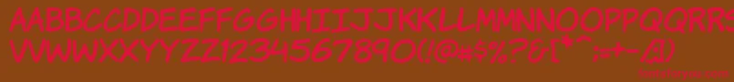 Vtckomixationhand Font – Red Fonts on Brown Background