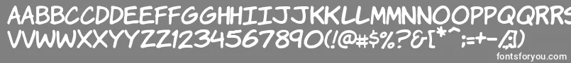 Vtckomixationhand Font – White Fonts on Gray Background