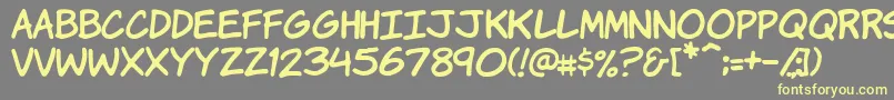 Vtckomixationhand Font – Yellow Fonts on Gray Background