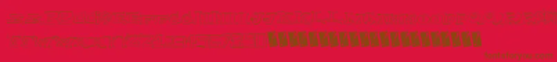 Fonte Explodedcapital – fontes marrons em um fundo vermelho
