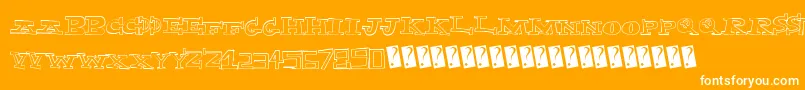 Explodedcapital Font – White Fonts on Orange Background