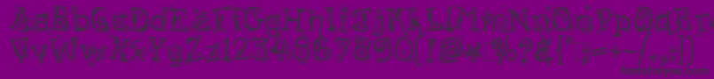KingthingsFlashbang Font – Black Fonts on Purple Background