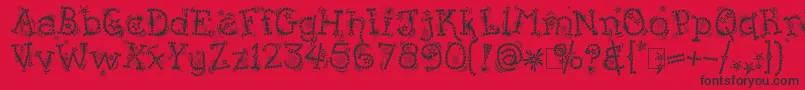 KingthingsFlashbang Font – Black Fonts on Red Background