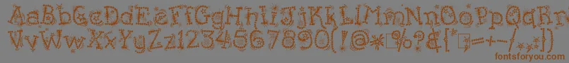 KingthingsFlashbang Font – Brown Fonts on Gray Background