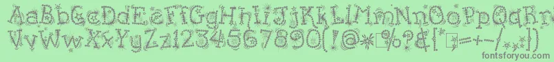 KingthingsFlashbang Font – Gray Fonts on Green Background