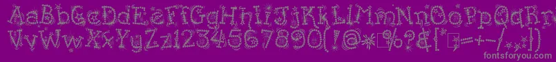 KingthingsFlashbang-Schriftart – Graue Schriften auf violettem Hintergrund