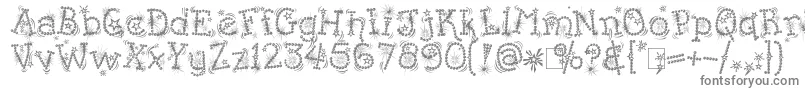 Шрифт KingthingsFlashbang – серые шрифты на белом фоне