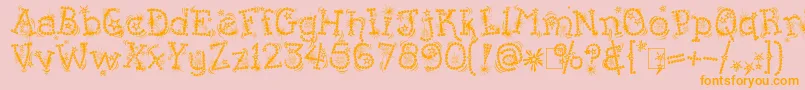 KingthingsFlashbang Font – Orange Fonts on Pink Background